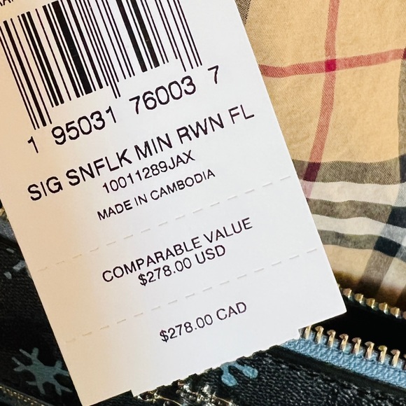 Coach snowflake zip crossbody handbag&wallet NWT Authentic - Picture 11 of 12